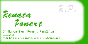 renata ponert business card